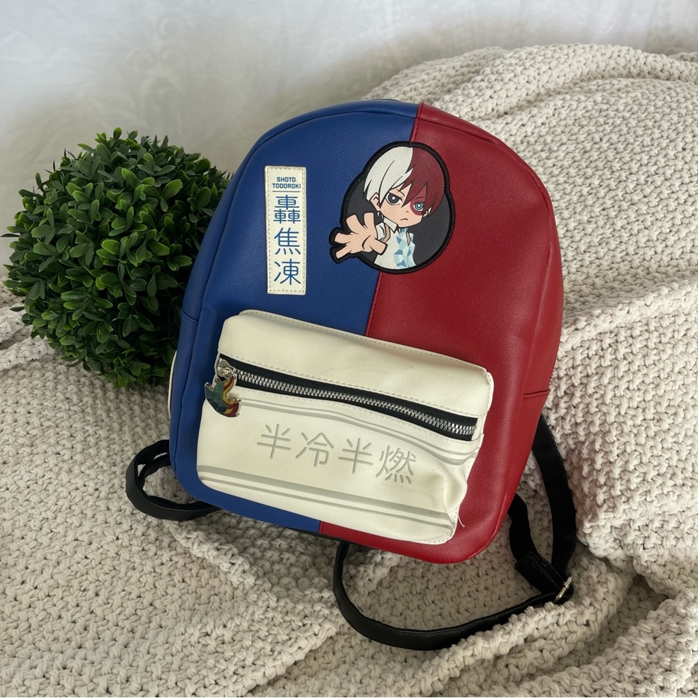 Red and Blue My Hero Academia Shoto Todoroki Backpack